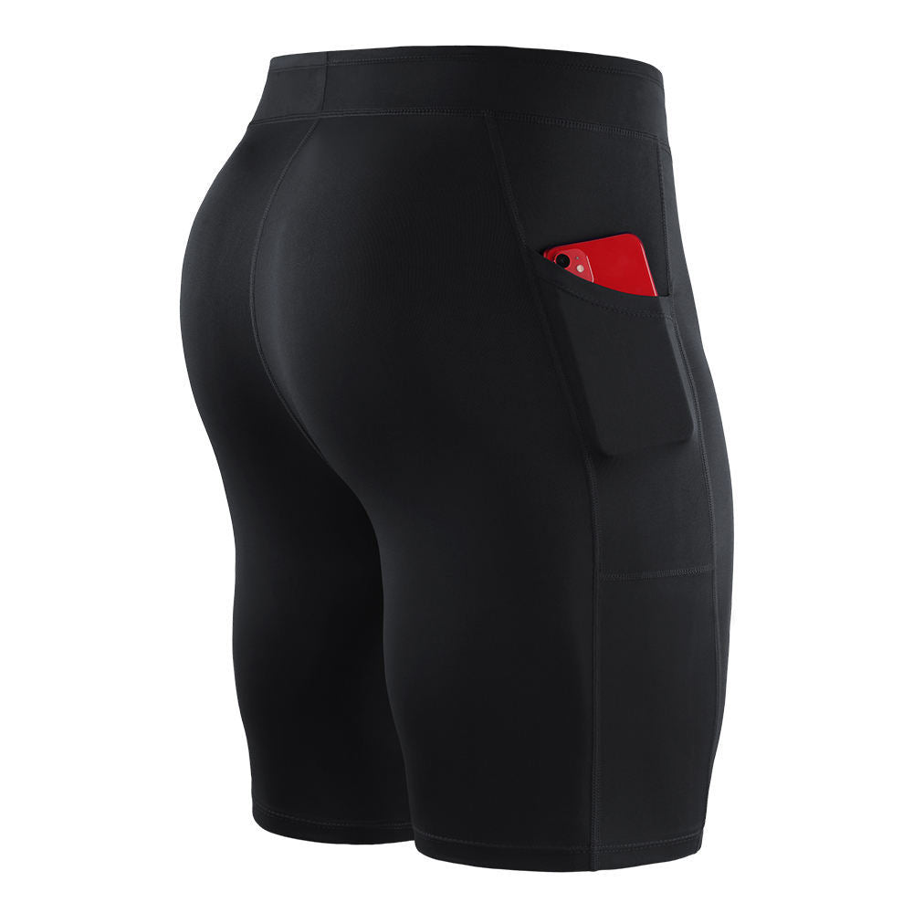 Men’s stretch compression shorts with side pocket