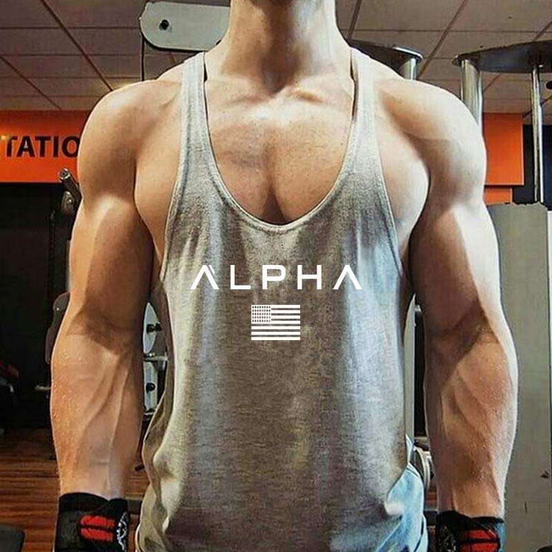 Men’s sleeveless training tank top with open arm design