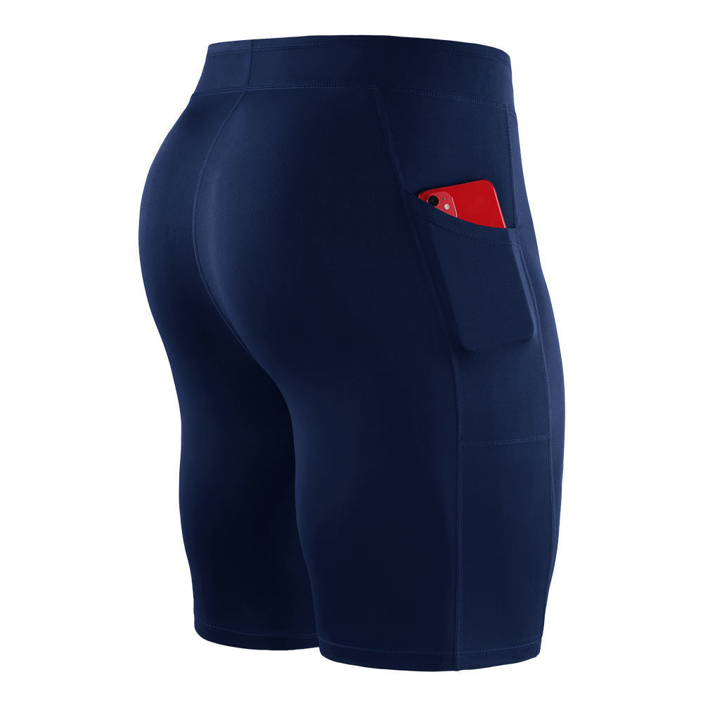 Men’s stretch compression shorts with side pocket