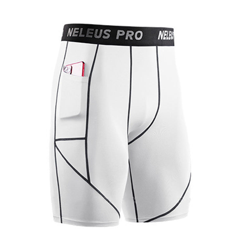 Men’s stretch compression shorts with side pocket
