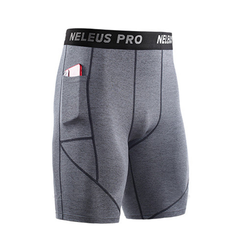 Men’s stretch compression shorts with side pocket