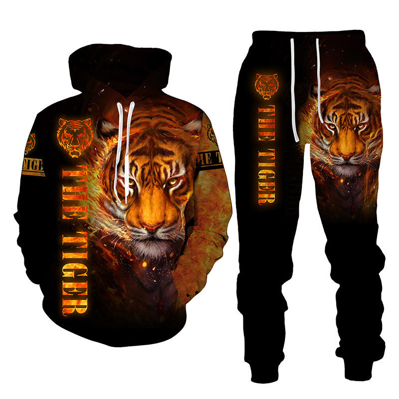 Men’s printed hoodie and jogger tracksuit set