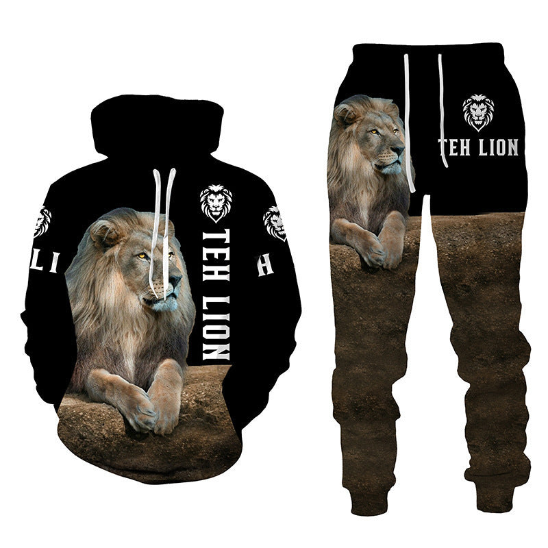 Men’s printed hoodie and jogger tracksuit set