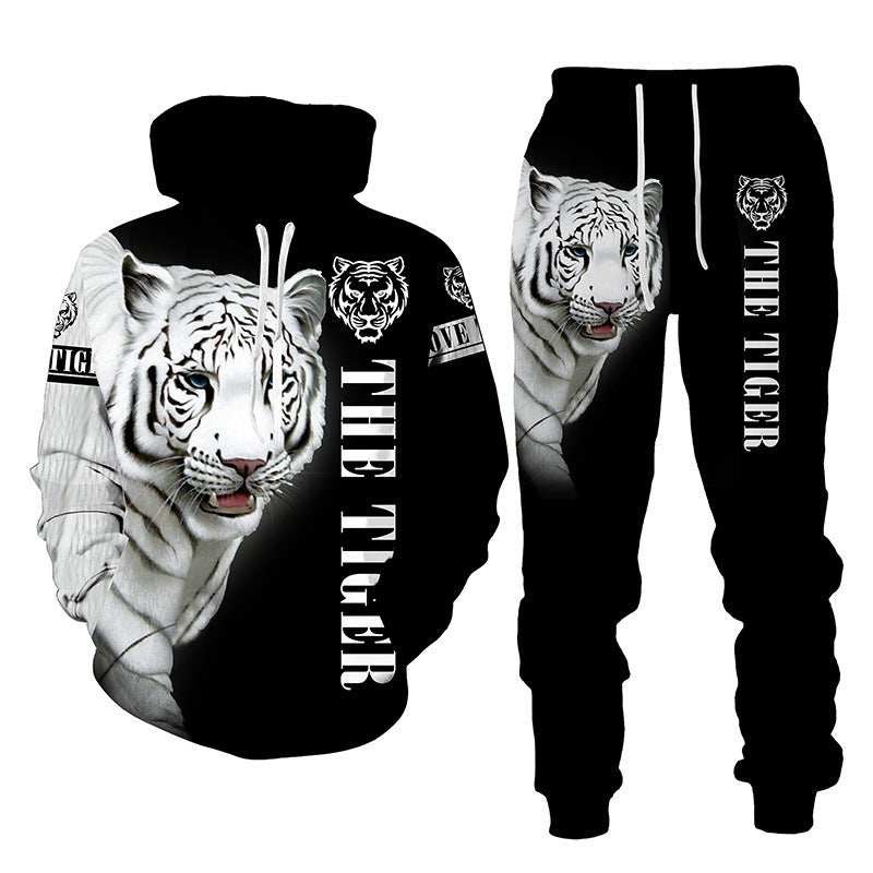 Men’s printed hoodie and jogger tracksuit set