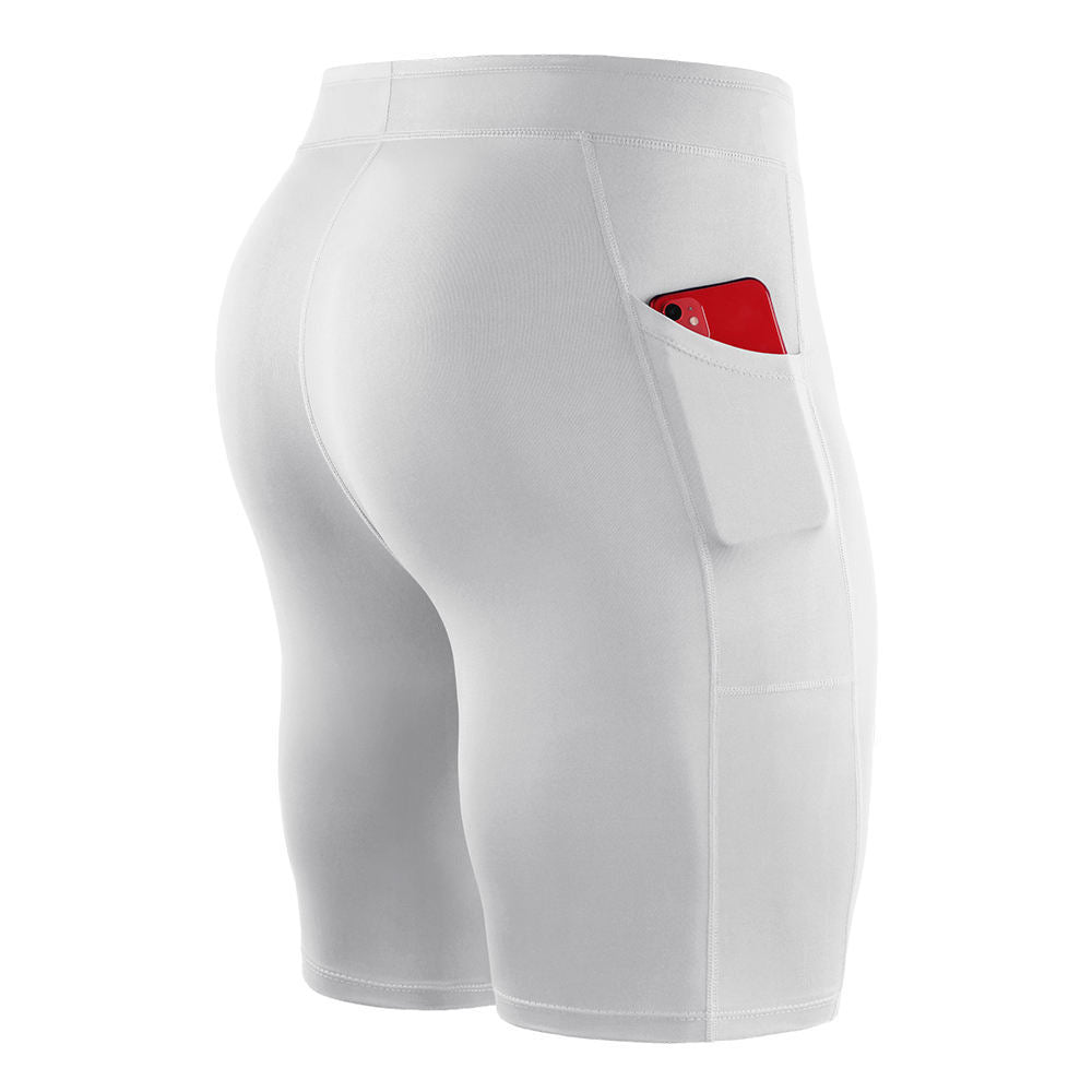 Men’s stretch compression shorts with side pocket