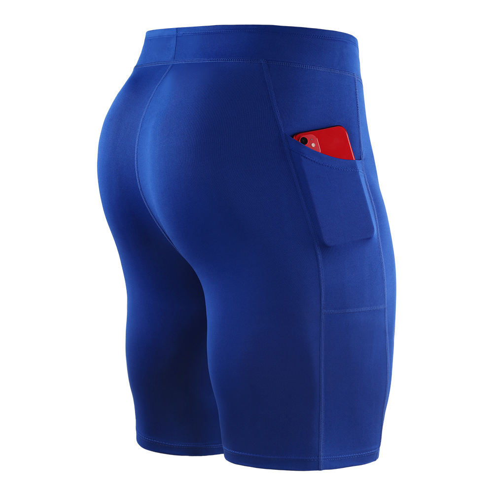 Men’s stretch compression shorts with side pocket
