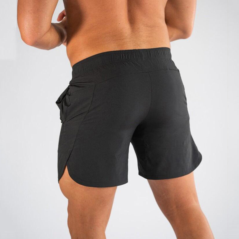 Men’s lightweight elastic shorts with logo detail