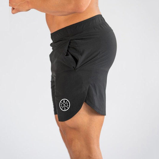 Men’s lightweight elastic shorts with logo detail