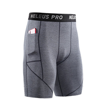 Men’s stretch compression shorts with side pocket