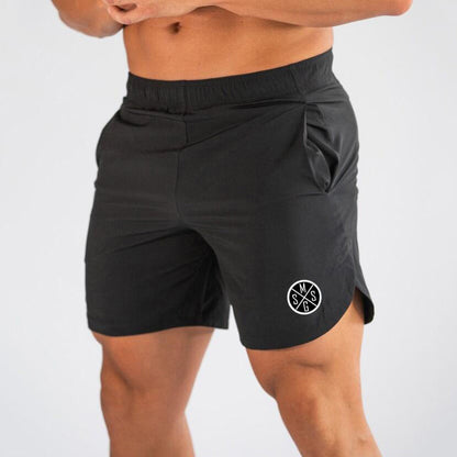 Men’s lightweight elastic shorts with logo detail