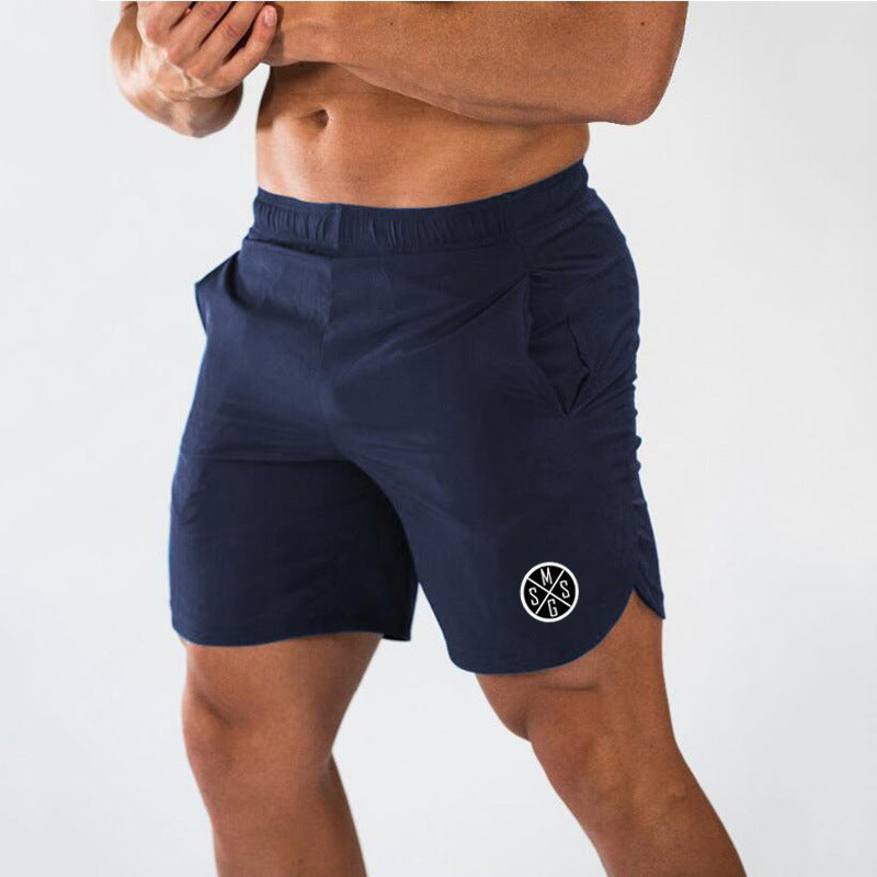 Men’s lightweight elastic shorts with logo detail