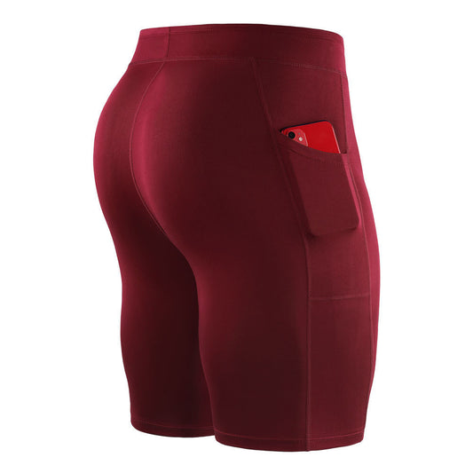 Men’s stretch compression shorts with side pocket