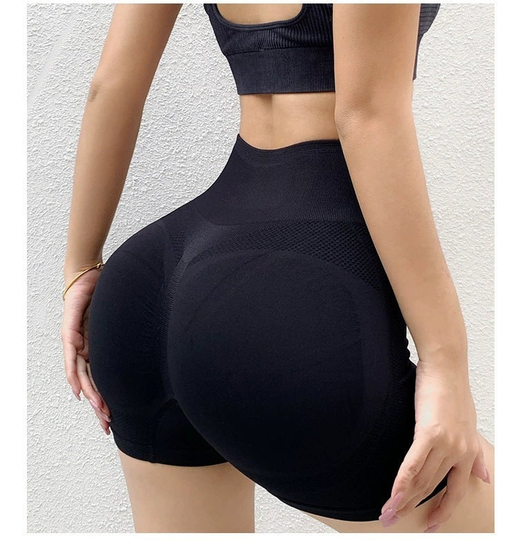 Women’s buttlifting seamless stretch shorts with high waistband