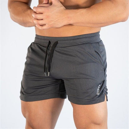 Men’s athletic workout shorts with drawstring waistband