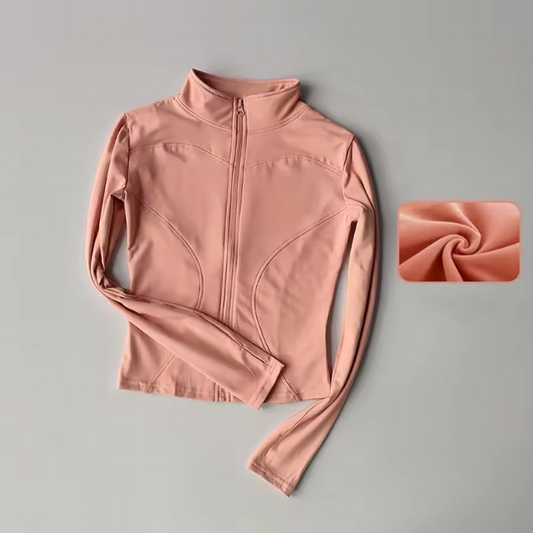 Women's high collar long sleeve top